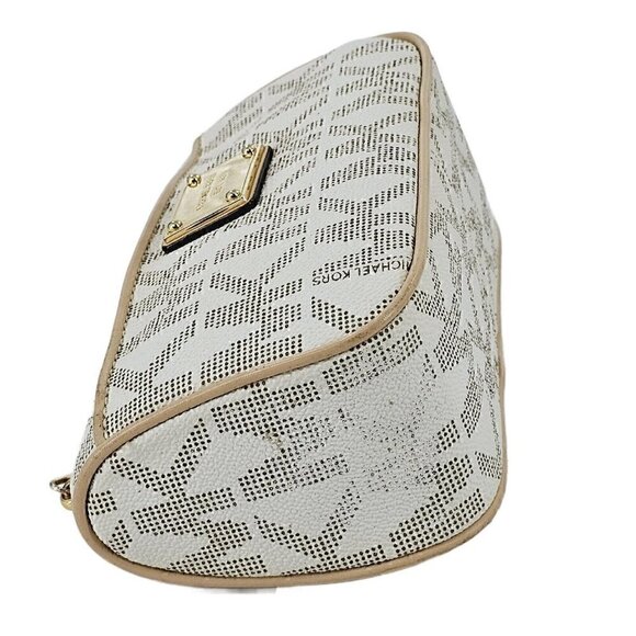 MICHAEL KORS Jet Set Logo MK Clutch Credit Card Pouchette Gold Logo Hardware - Picture 5 of 11